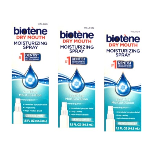 3 Pack Biotene Moisturizing Mouth Spray 1.5 Oz Each