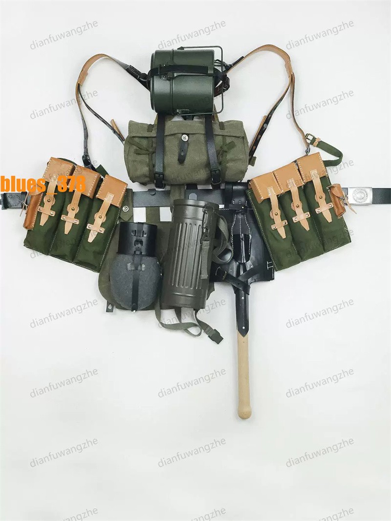 America Cosplay 98K MP40 Replication Movies 11pc-set Canvas Field Hunting Bag