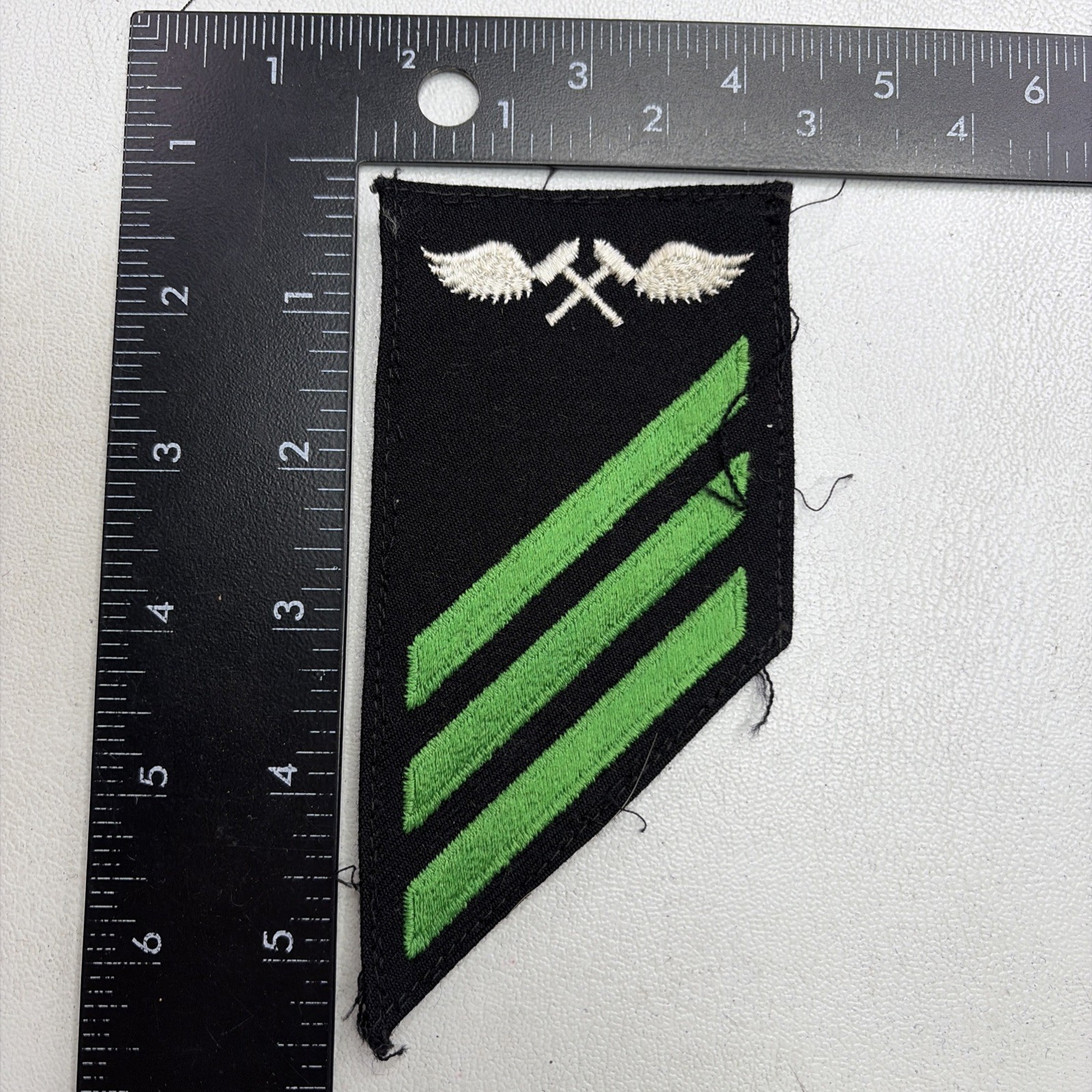 Vtg US Navy 3 STRIPE AVIATION STRUCTURAL MECHANIC Combo Rate Badge Patch 00!D