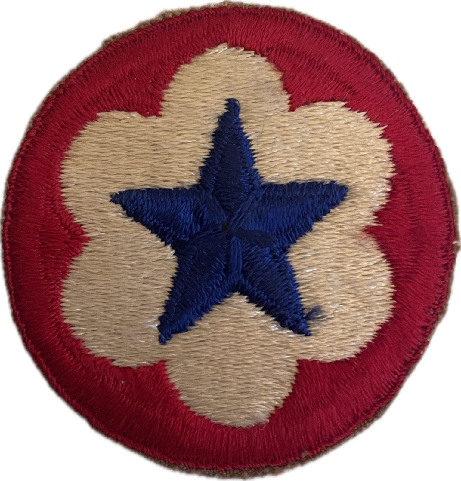 Genuine WWII US Army Service Force 2 1/4" Patch Blue Star White Red US Army WW2