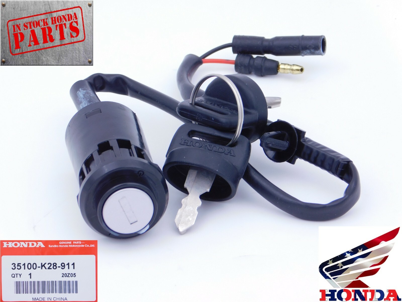 IGNITION KEY SWITCH CRF125F FB 2014-2018 STARTER KEY IGNITION ASSEMBLY NEW OEM