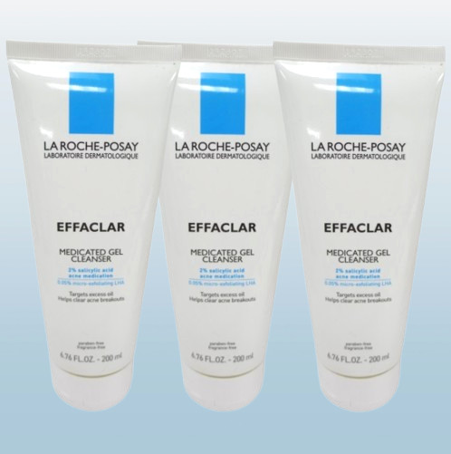 LA ROCHE POSAY EFFACLAR MEDICATED GEL CLEANSER 6.76 OZ EXP: 2027 LOT OF 3