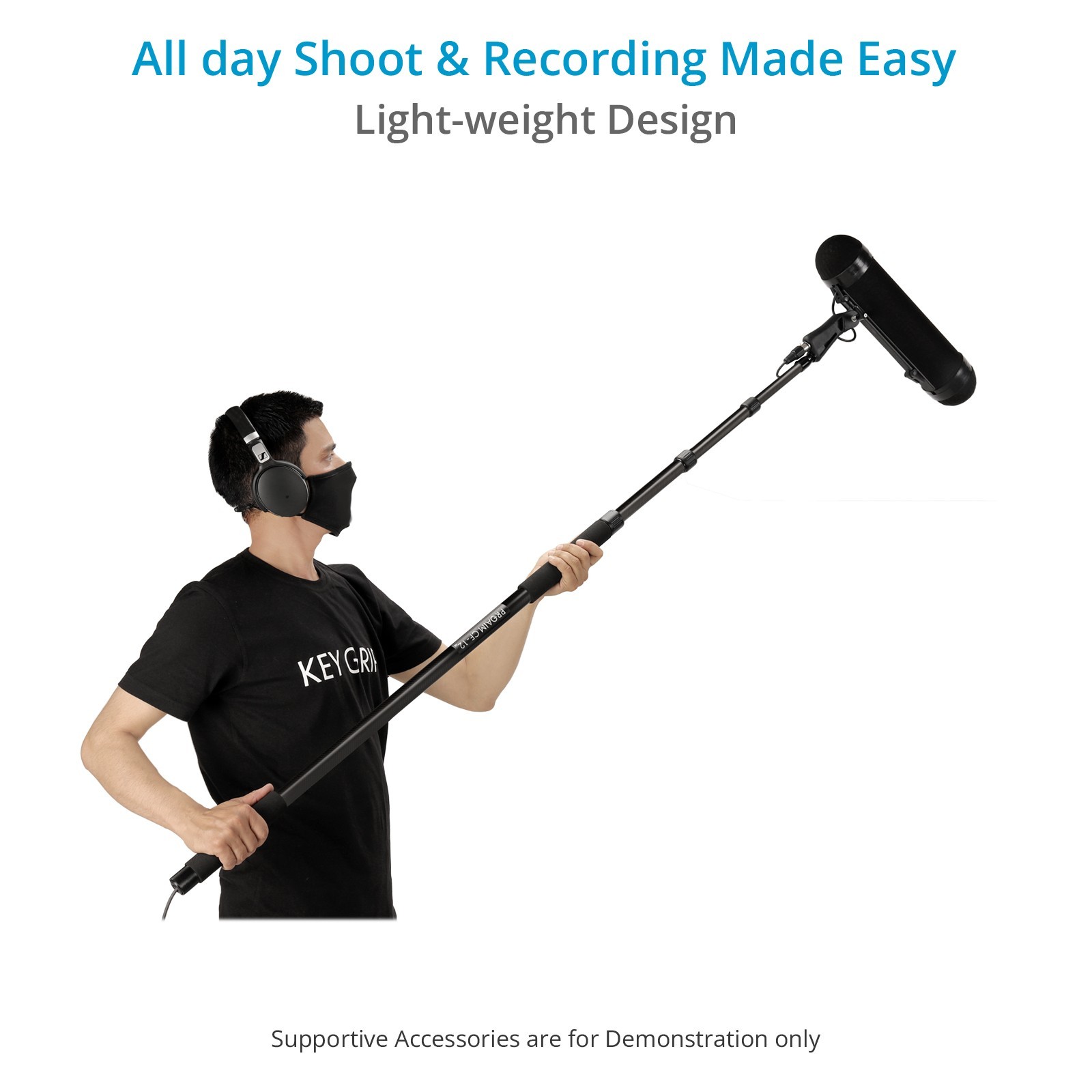 PROAIM 40cm Blimp Microphone Windshield for Audio Boom Pole for Sound Recording