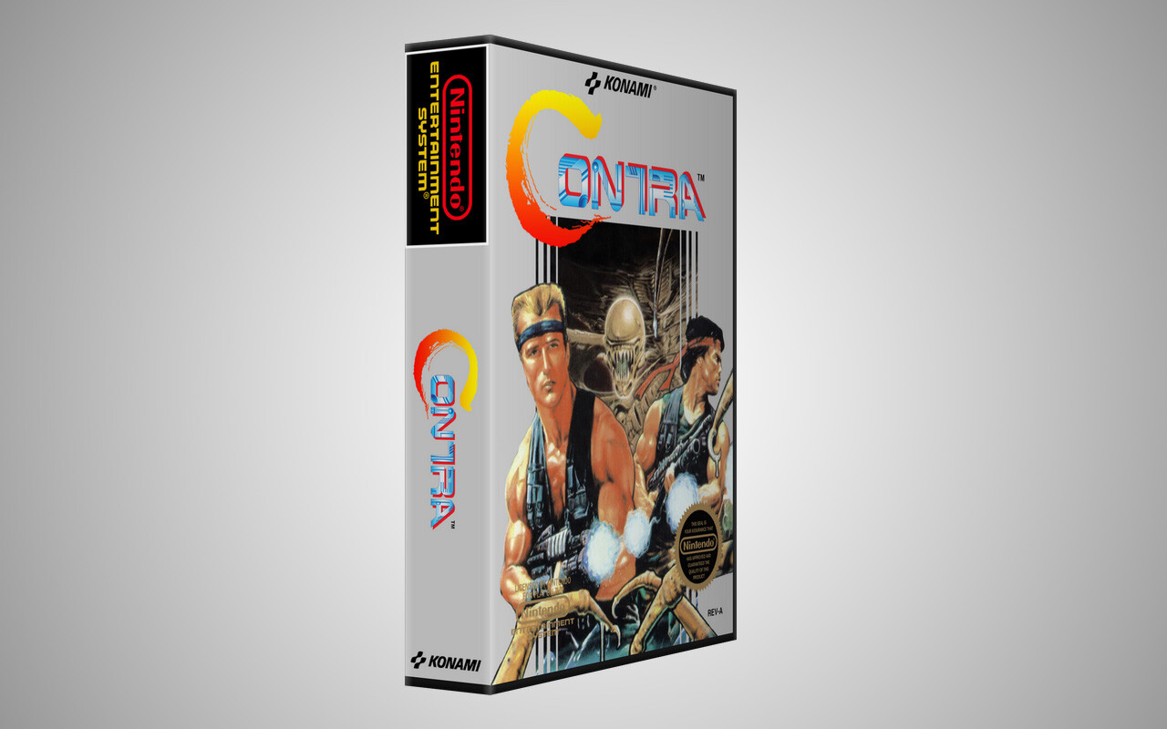 Contra - Nintendo NES Custom Case *NO GAME*