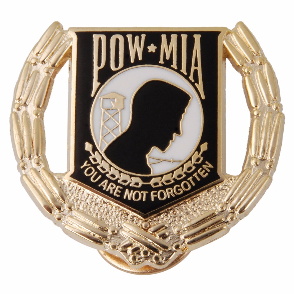 US USA ARMY POW MIA PRISONER OF WAR MILITARY HAT BADGE LAPEL PIN  -chho981