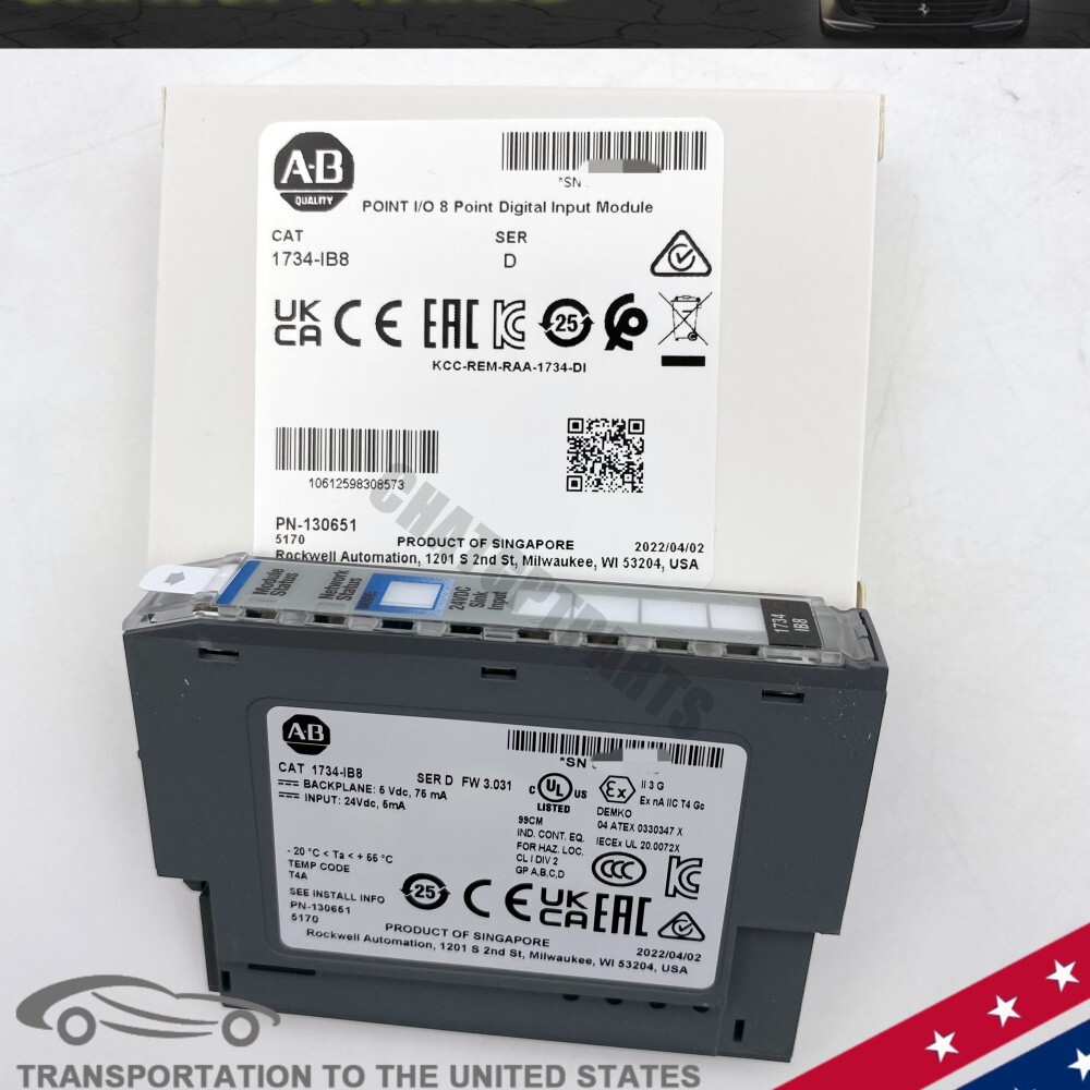 Allen-Bradley 1734-IB8 1734IB8 NEW 8 Point Digital Input Module 1734IB8 New 2022