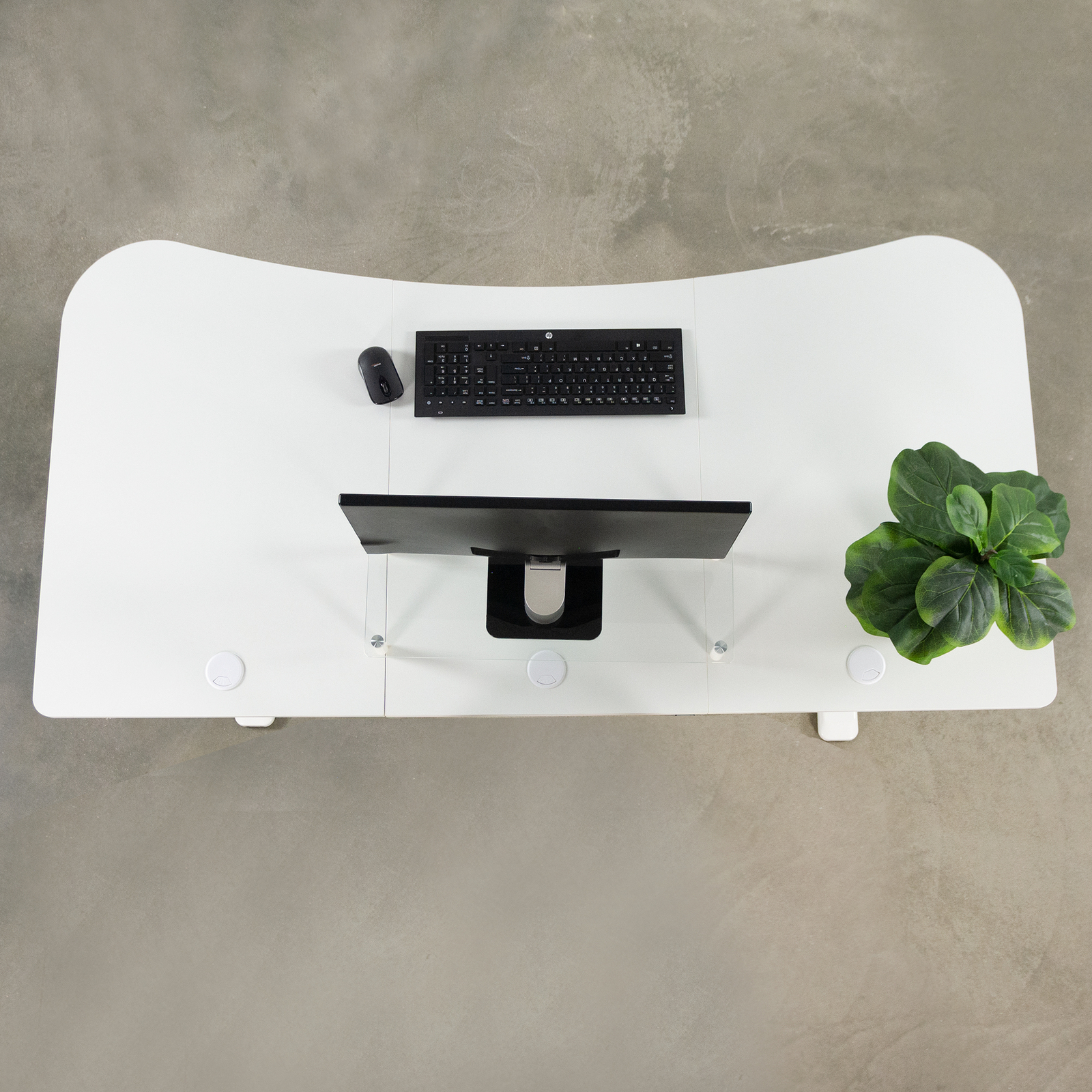 VIVO White 63" x 32" Table Top for Adjustable Standing Desk Frames