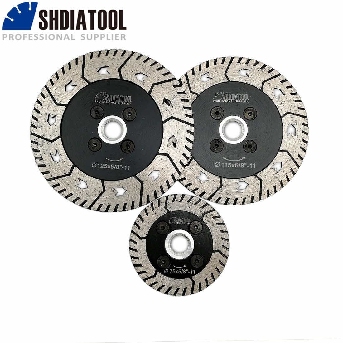 2pcs Diamond Saw Blades Grind Sharpen Granite Marble Concrete Cutting Discs .