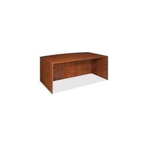 Lorell LLR69406 Bowfront Desk Shell 72"x36" Cherry Laminate