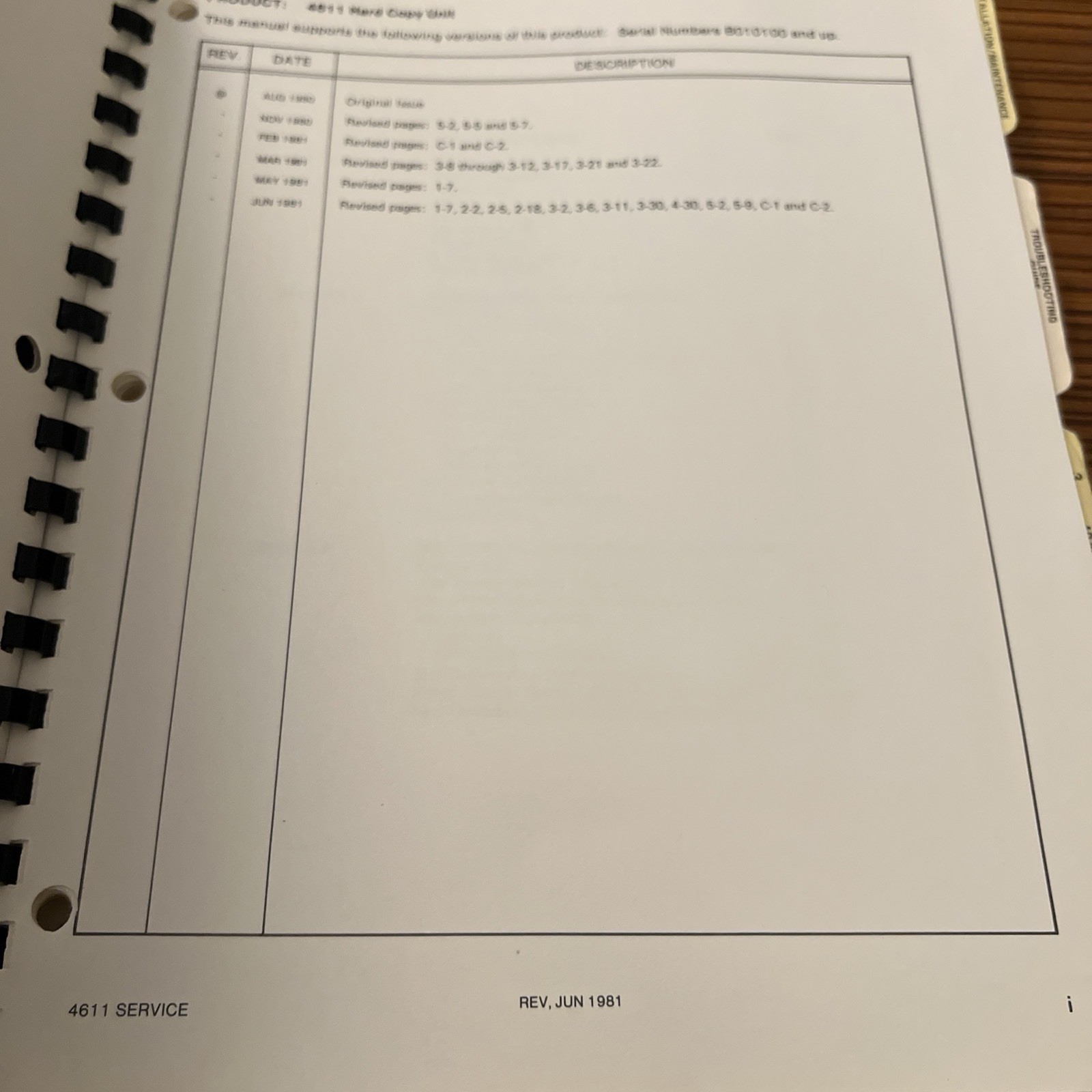 Tektronix 4611 Hard Copy Unit Operator + Service Manuals OEM Set