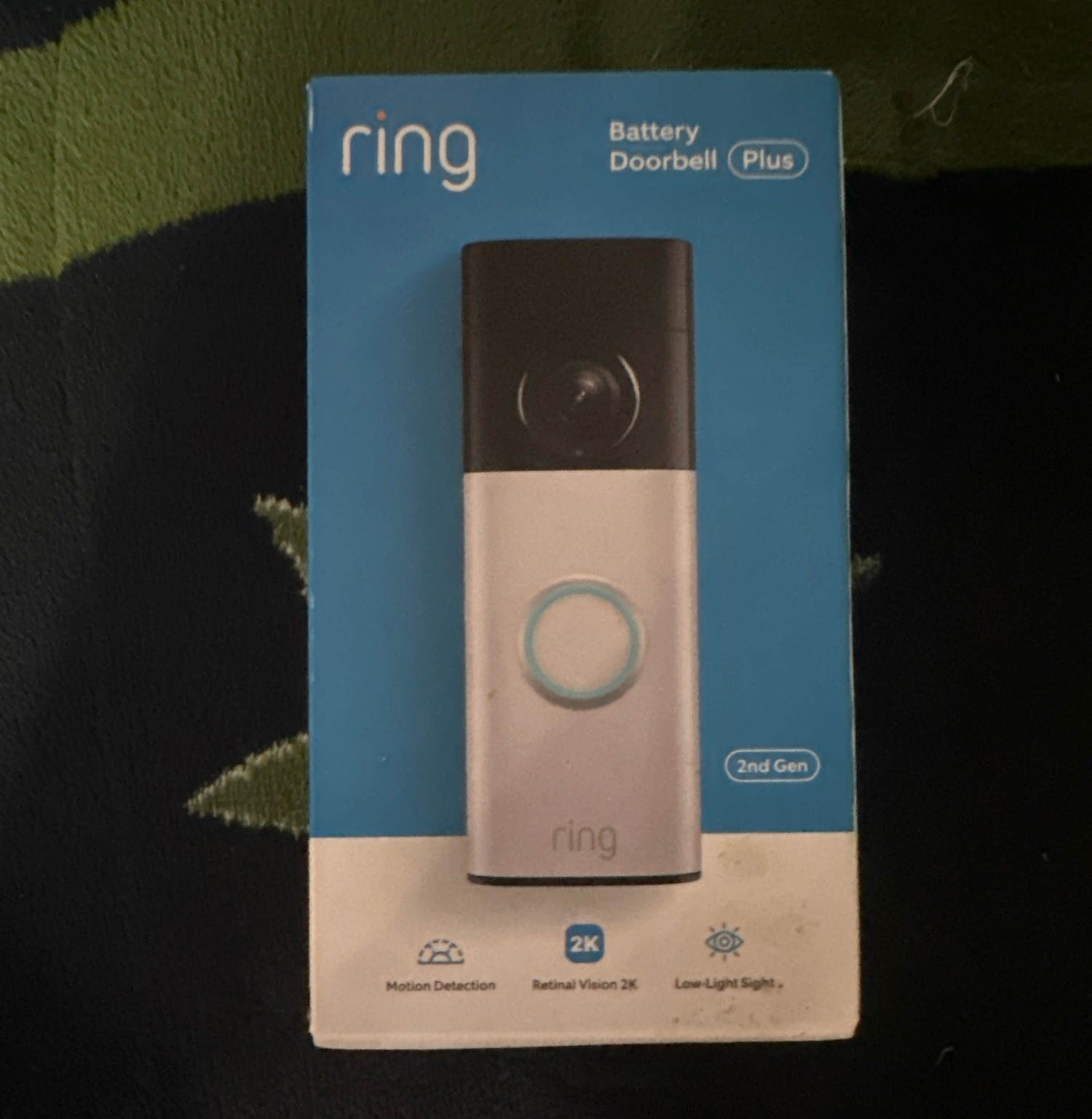 Ring Battery Doorbell Plus (2nd Gen) 2K Wi-Fi Motion Detect Two-Way Nickel