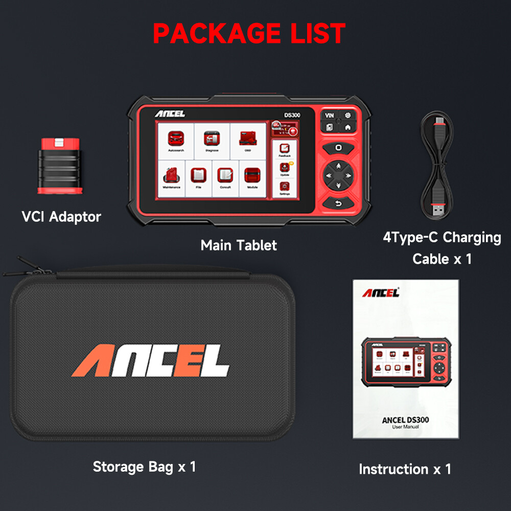 ANCEL DS300 OBD2 Scanner Car Diagnostics ECU Coding Programming Tool All system