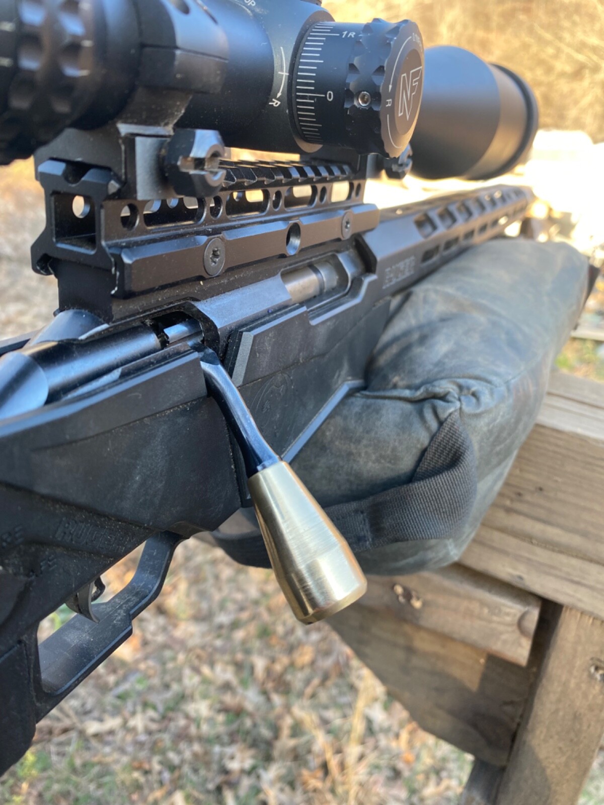 Brass Benchrest Tactical Bolt Knob