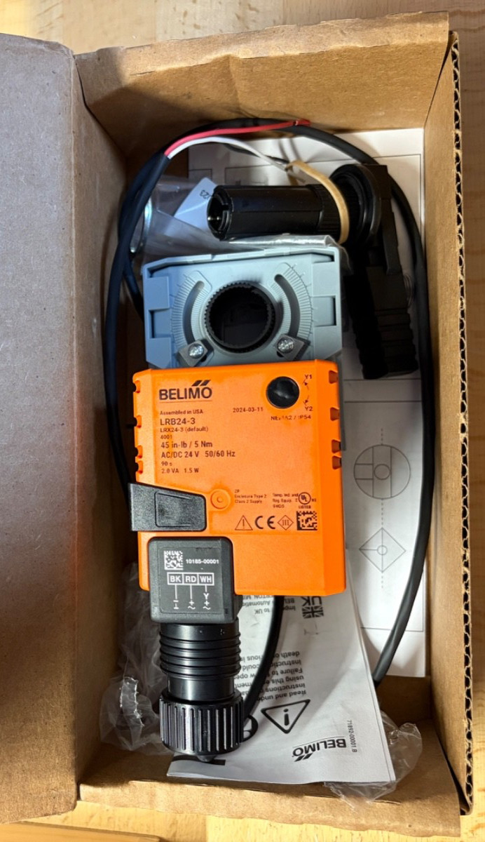 New Open Box Belimo LRB24-3 Non-Spring Return Damper Actuator 24V