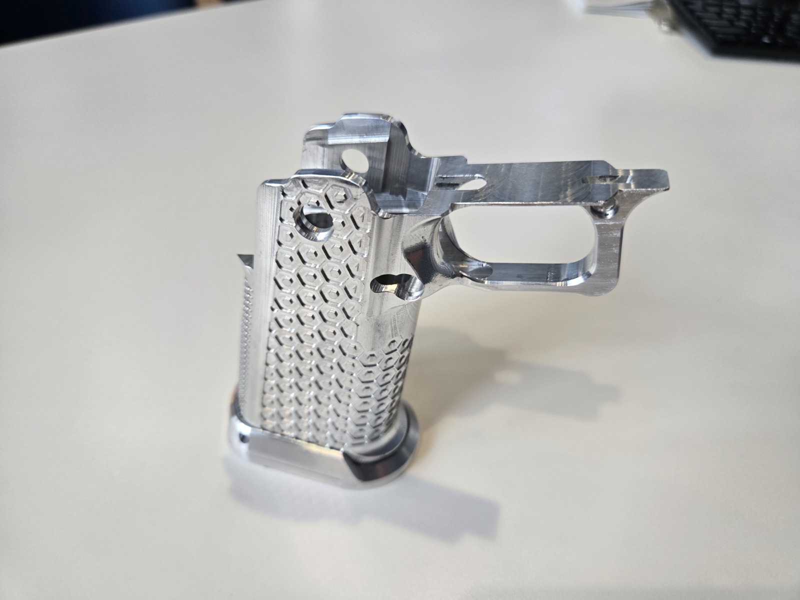 Bare Billet Aluminum Hex Textured 2011 Double Stack Grip - Prodigy Staccato etc