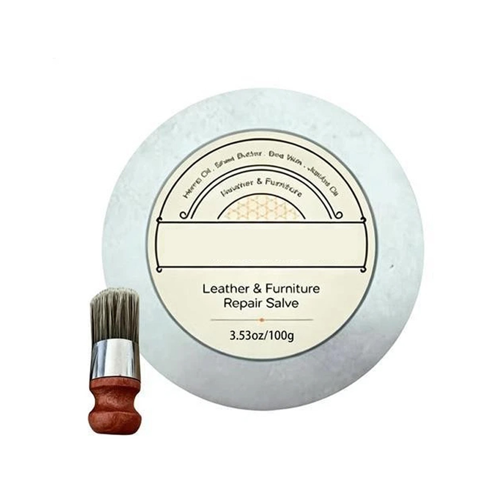 LUXGROVE Wood Finish Restorer | Portable Cleaner Cream with Brush | Cabinet AnHP