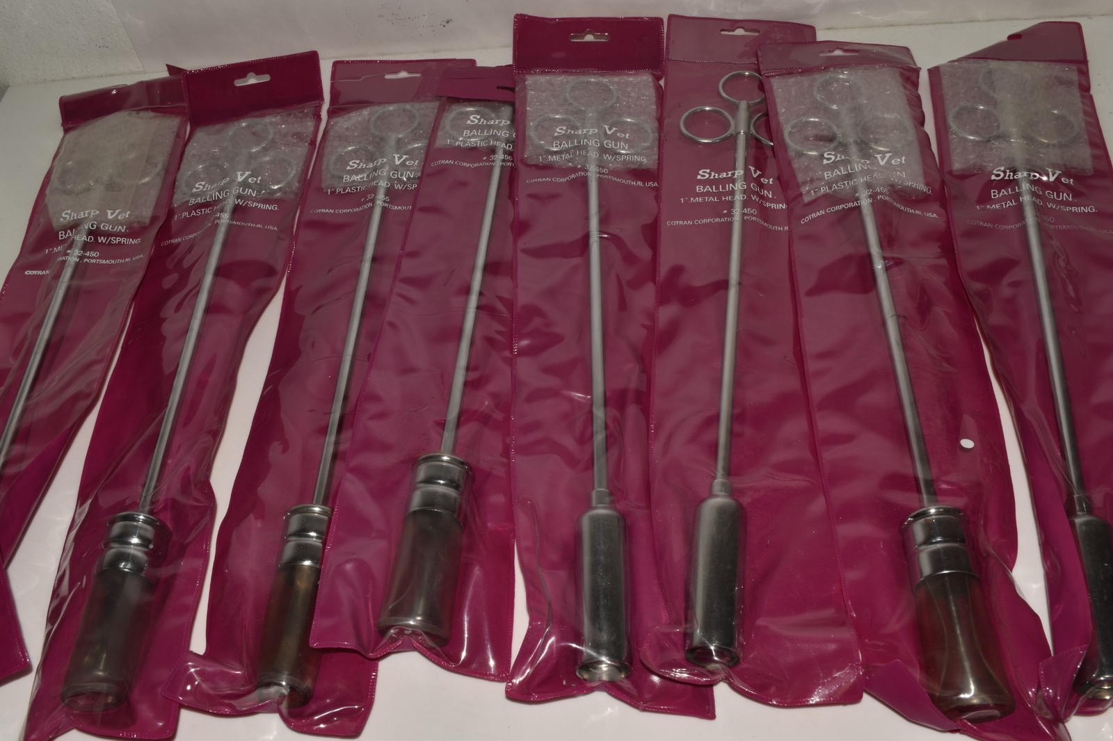 ^^ COTRAN  SHARP VET BALLING GUN LOT OF 8- NEW (TPS50)
