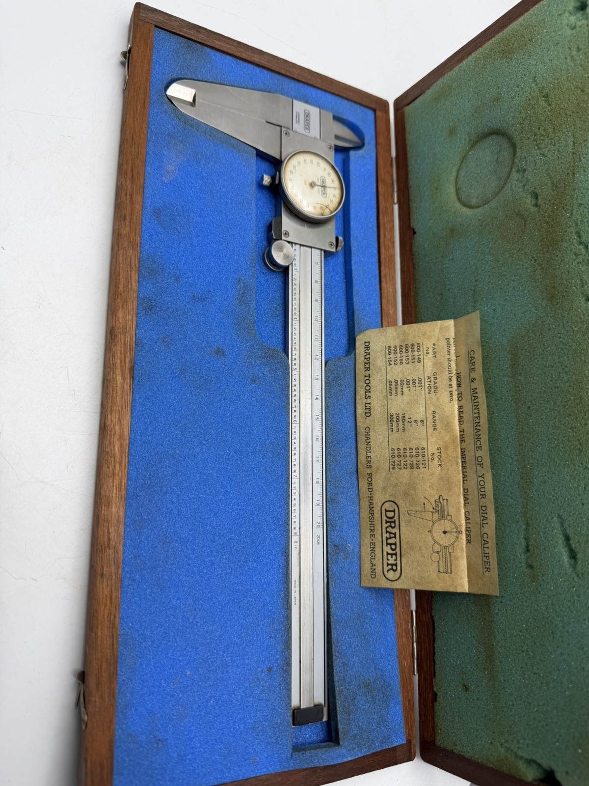 Machinist Tools: Draper Dial Caliper 600-149 (NOS)