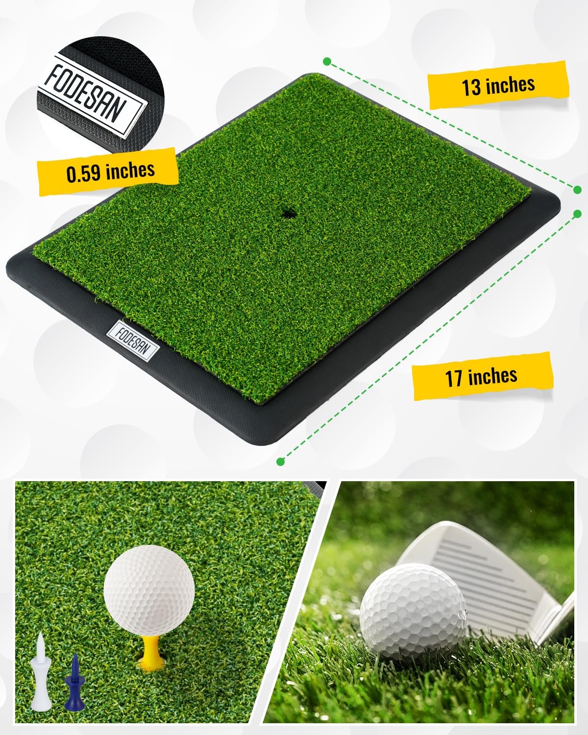 Golf Hitting Mat – Practice Mat with Swing Path Feedback & Impact Detection...