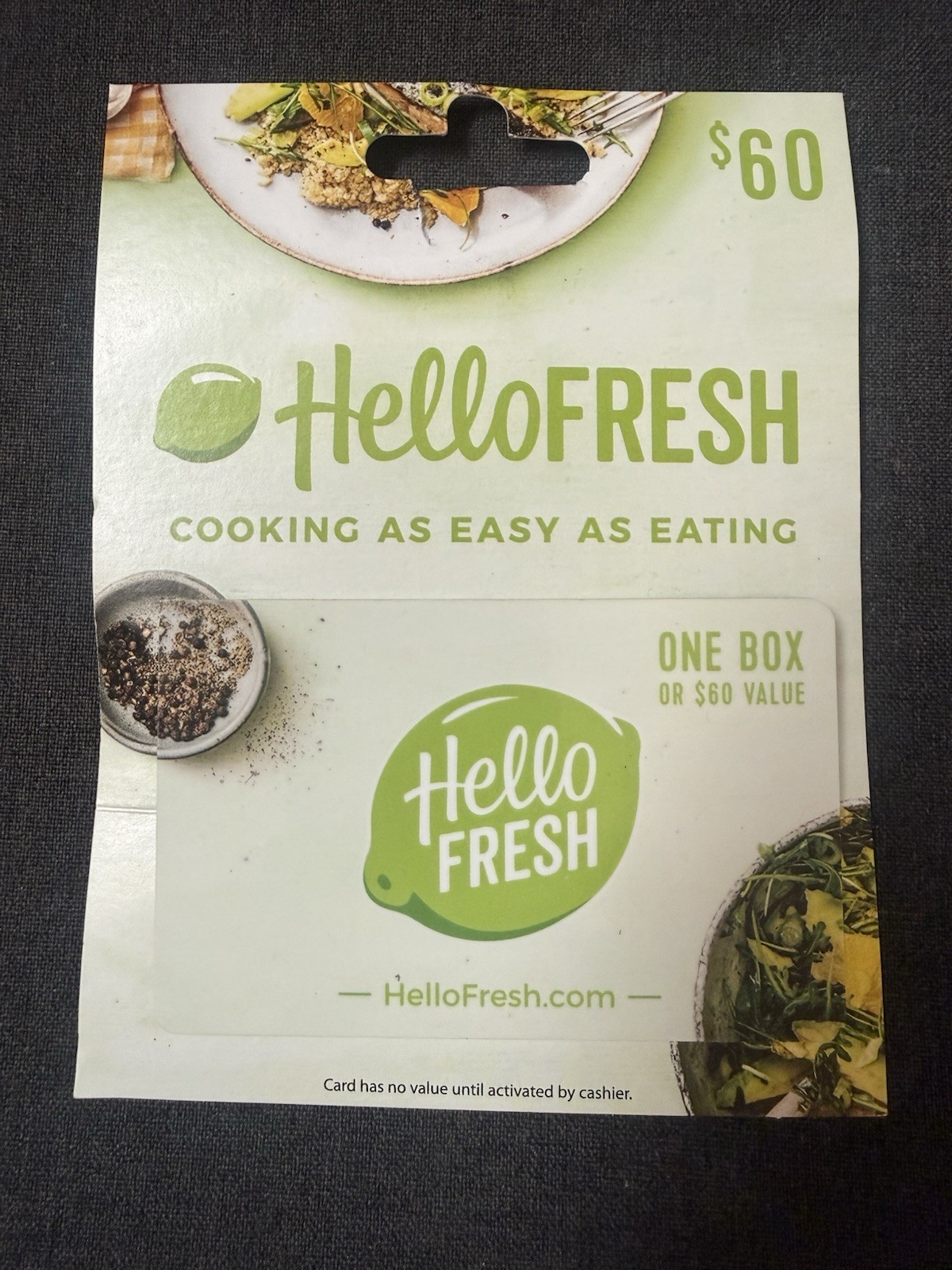 Hello Fresh $60 Gift Card