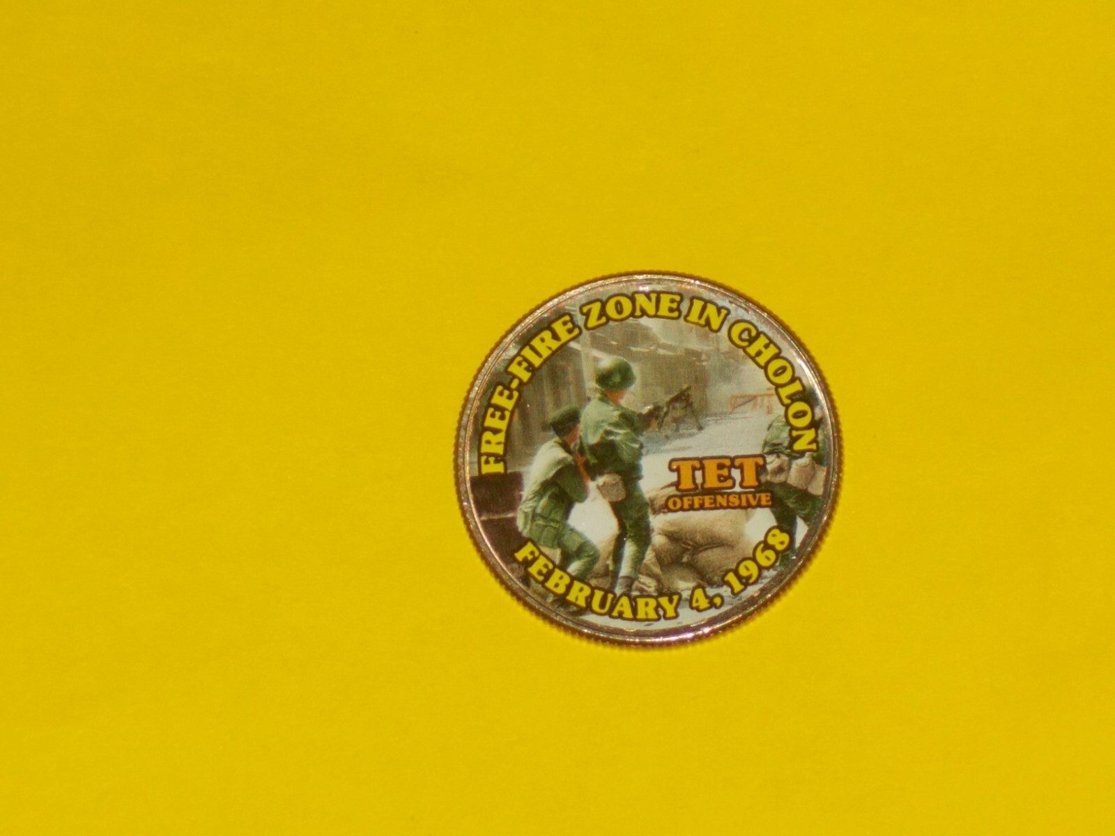 Colorized Kennedy Half Dollar - Tet Offensive - Free Fire Zone in Cholon K592