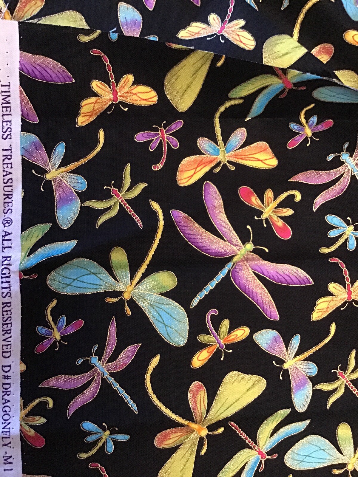 Fabric Dragonfly-M1, sold by the yard