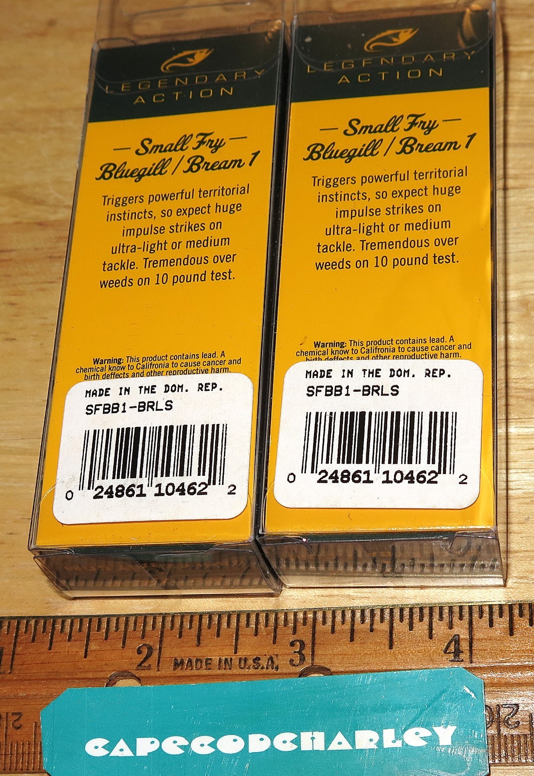 Lot of Two (2) BAGLEY Small Fry Bluegill/Bream 1 lures NEW