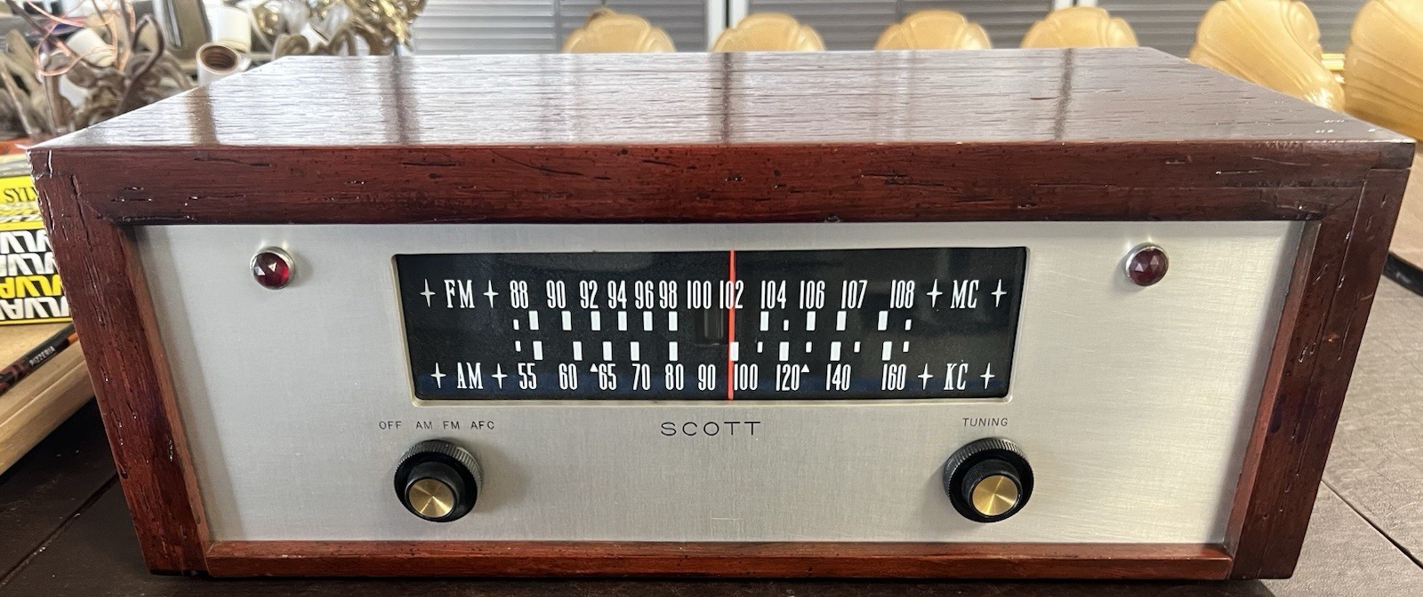 Vintage SCOTT Tube Tuner from Console repair project - in custom cabinet