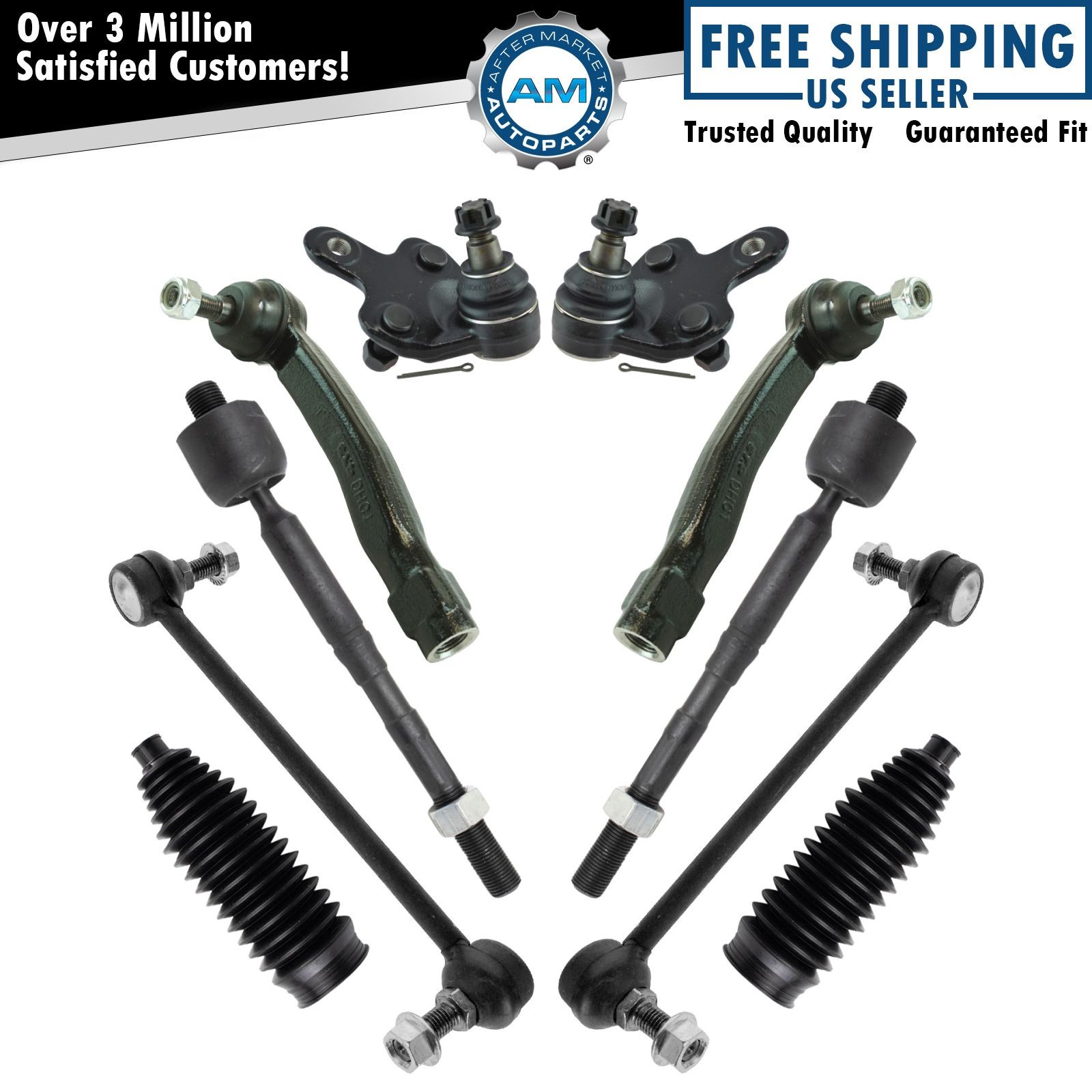 Front Steering & Suspension Kit Fits 2008-2019 Toyota Highlander