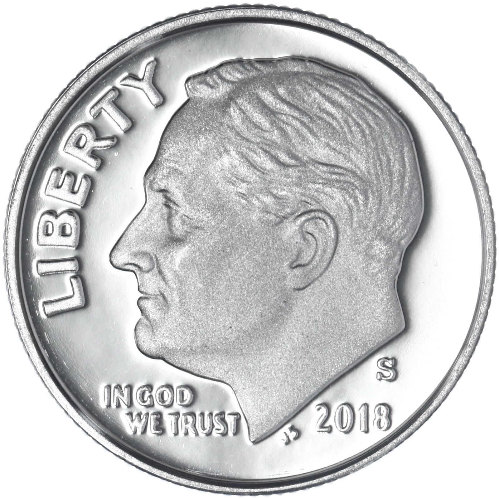 2018 S Roosevelt Dime Gem DCam Proof CN-Clad