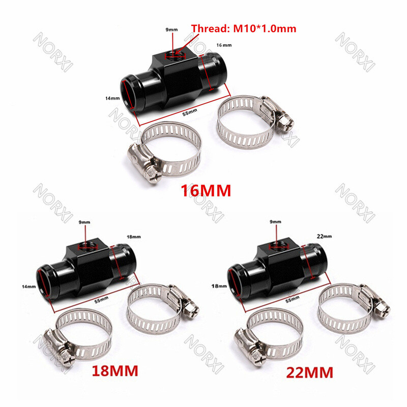 For KOSO Motorcycle Water Temp Digital Display Meter Temperature Sensor Adapter