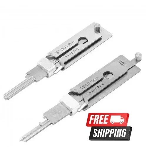 2-in-1 Stainless Steel Key Decoder SS001 PRO Lock Decoder Repair Tools-(1pc)