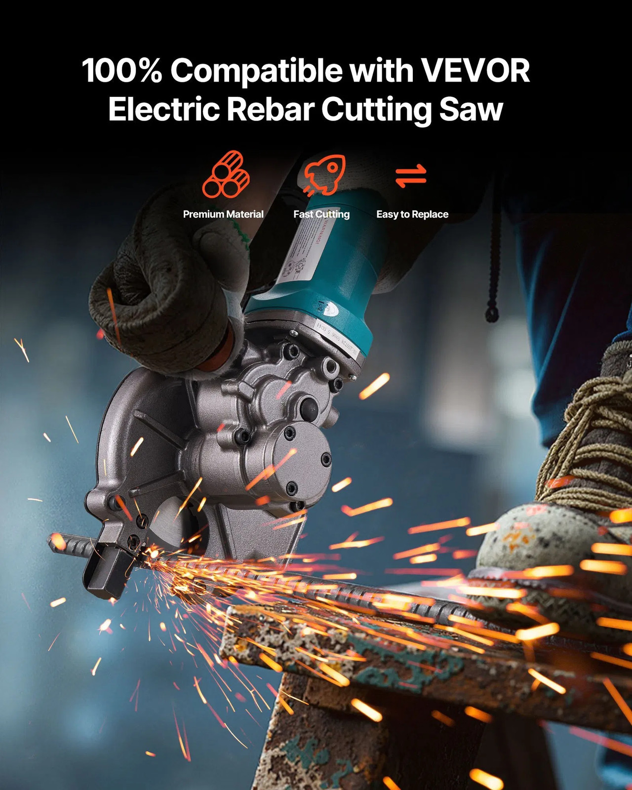 Rebar Cutter Blades Replacement for Electric Rebar Cutting Saw, 36 Teeth High-Ha