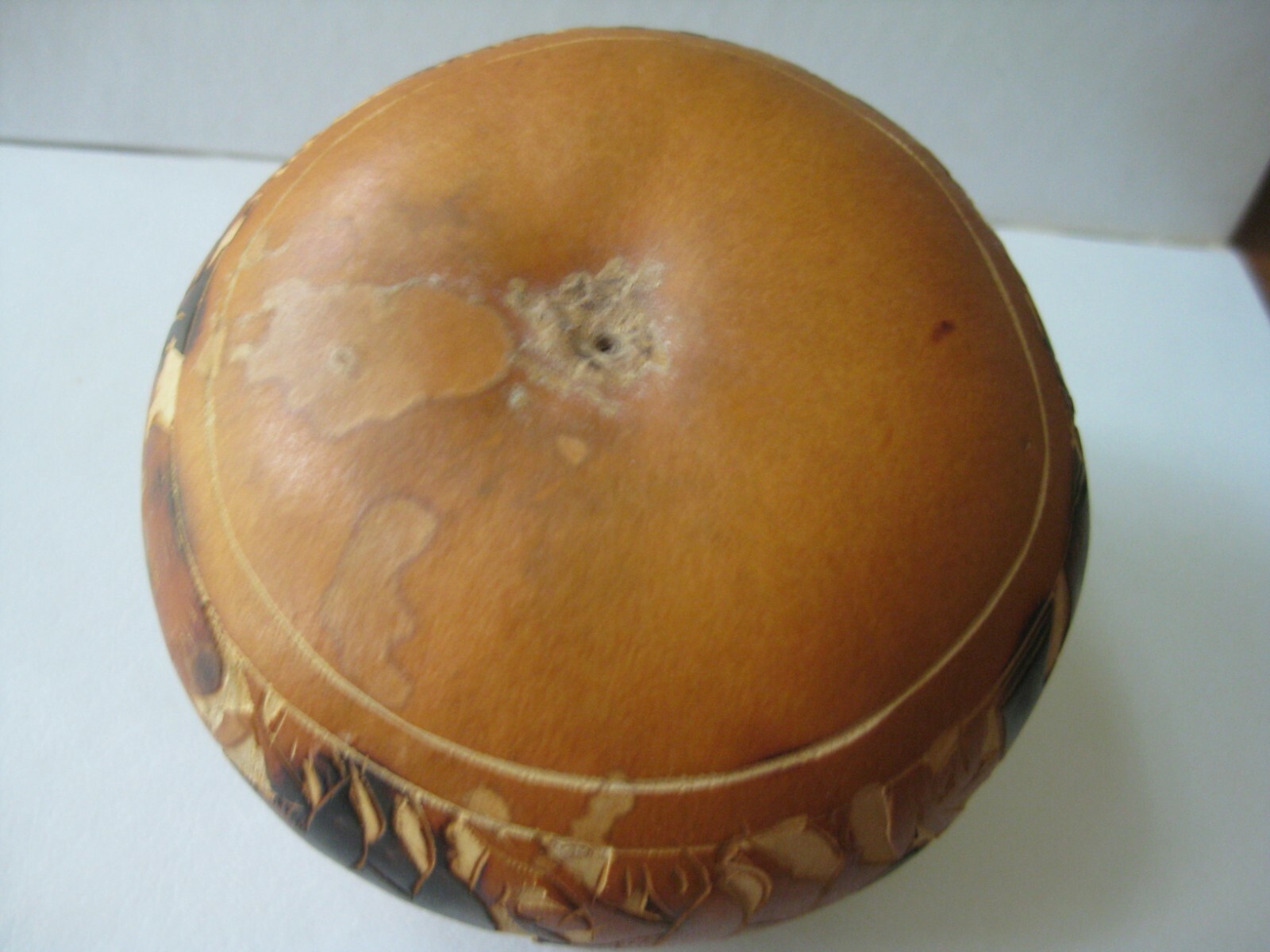 Peruvian Traditional Hand Carved Folk Art Gourd Mate Storyteller Llamas & Keeper