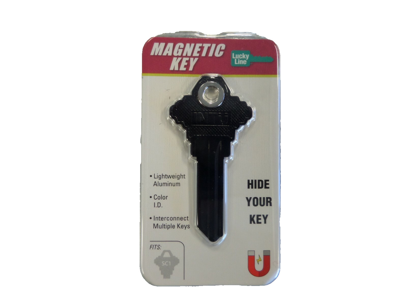 MAGNETIC BLACK SCHLAGE SC1 HOUSE KEY LUCKY LINE 15620