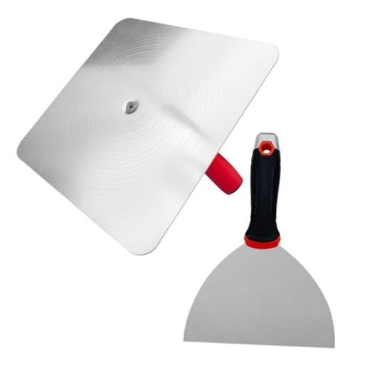 Drywall Hand Tool Kit, 12” Aluminum Hawk & 6” Stainless Steel Putty Knife,