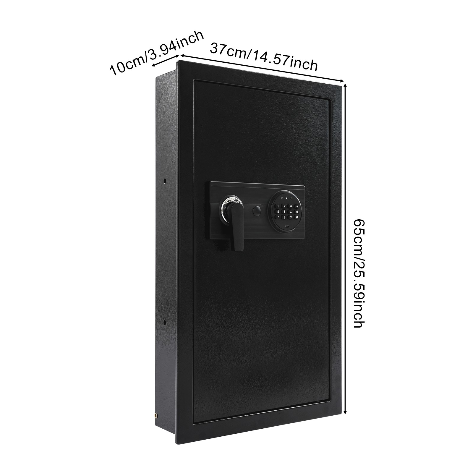 Wall-mounted Safe with Keys, Hidden Wall Safe Home Security 65cm