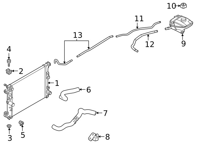 Genuine Nissan Upper Hose Support Bracket 21544-6LB0A
