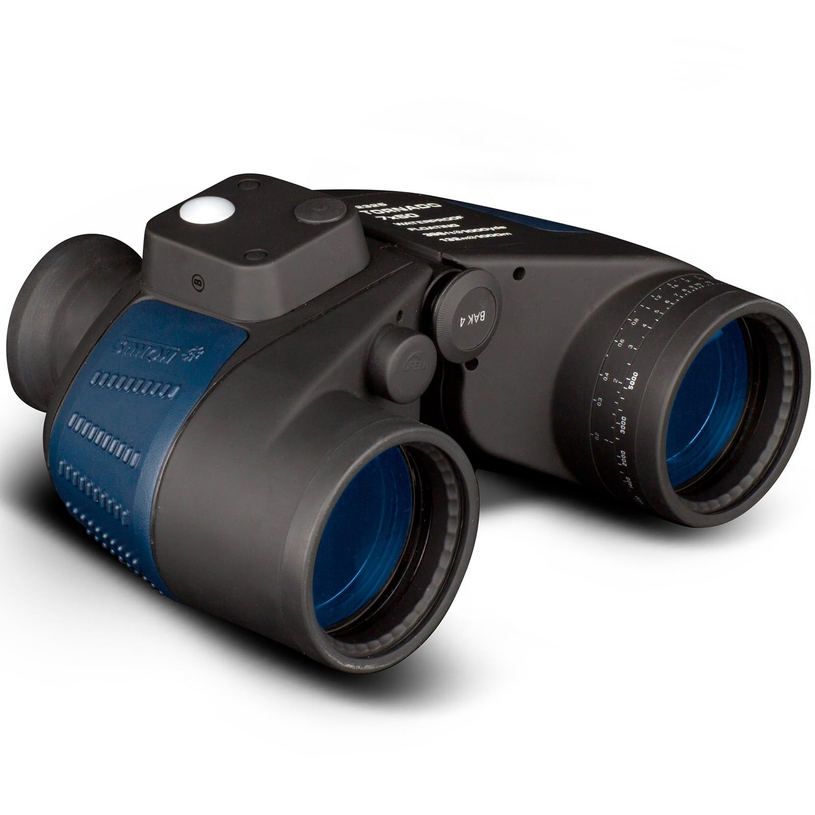 Konus Tornado 7x50 Binoculars Waterproof Multi-Coated Marine Rangefinder Compass