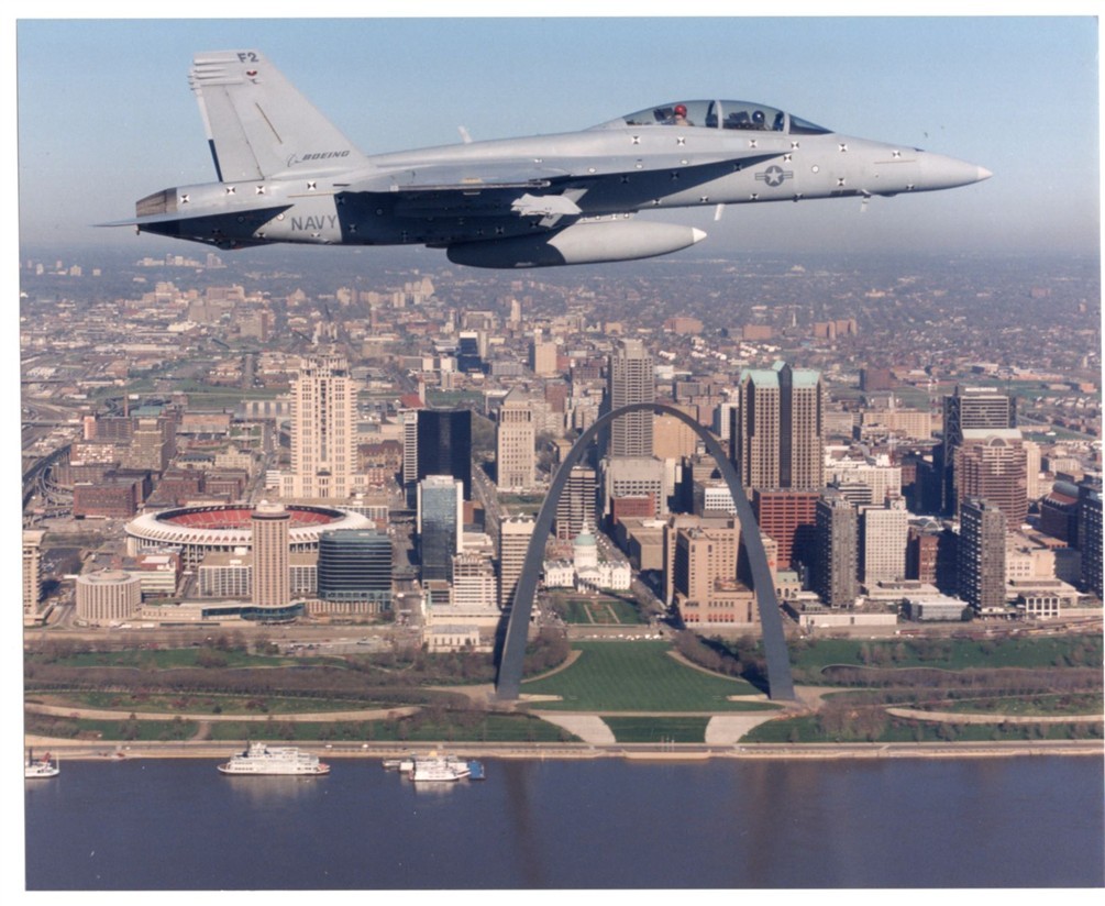 1998 US Navy Boeing F/A-18F Super Hornet at St. Louis 8x10 Original Photo