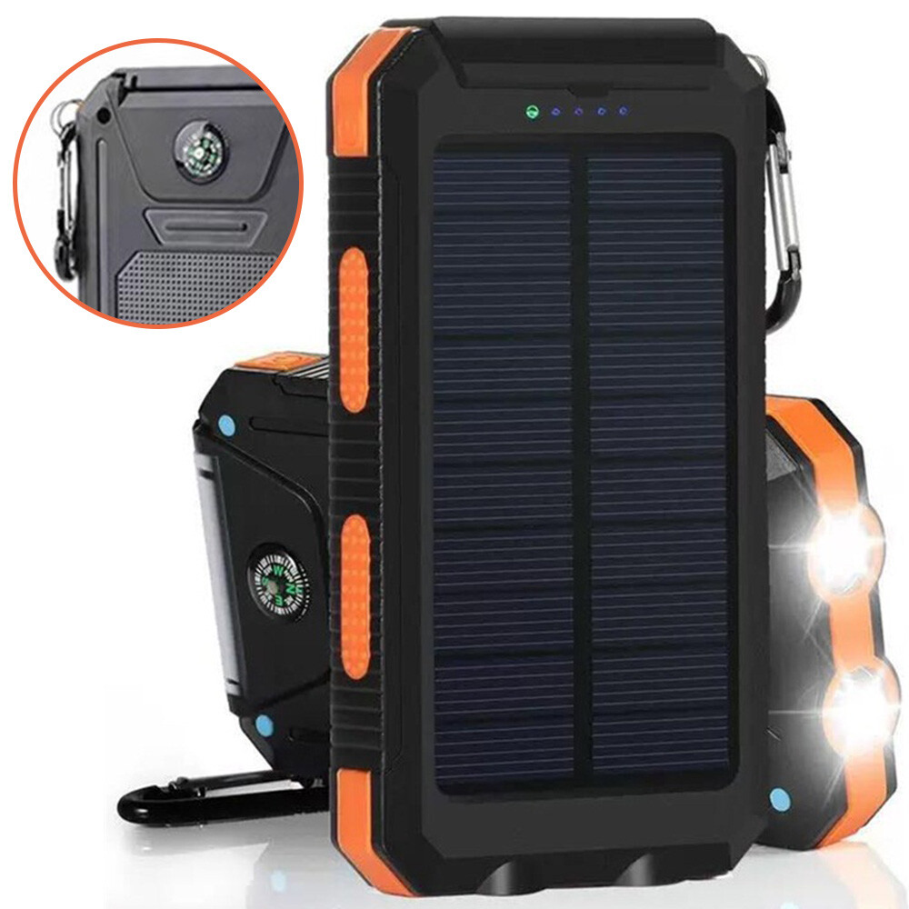 2025 Super 10000000mAh USB Portable Charger Solar Power Bank For Cell Phone