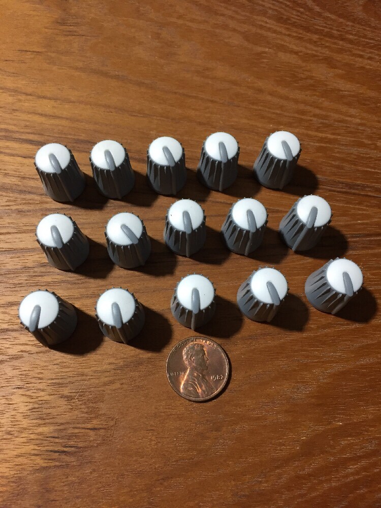 15 MACKIE WHITE KNOBs REPLACEMENT PART PIECE MIXER