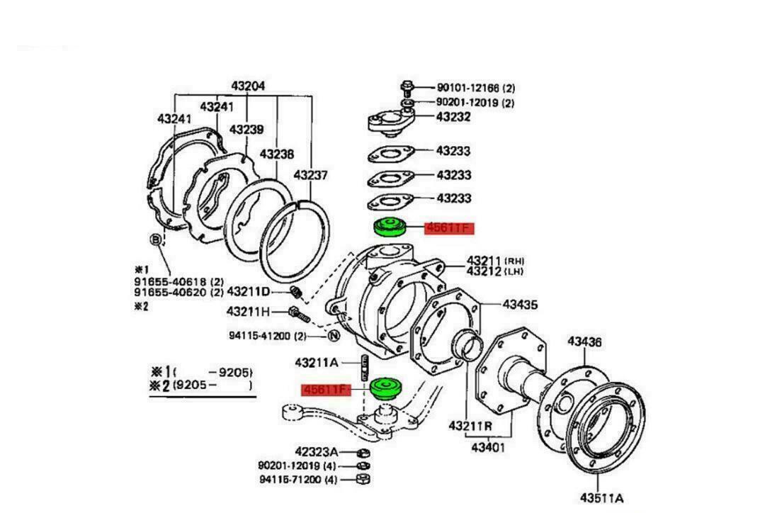 BEARING FOR STEERING KNUCKLE ARM LAND CRUISER 80 90-98 OEM GENUINE 90366-20003