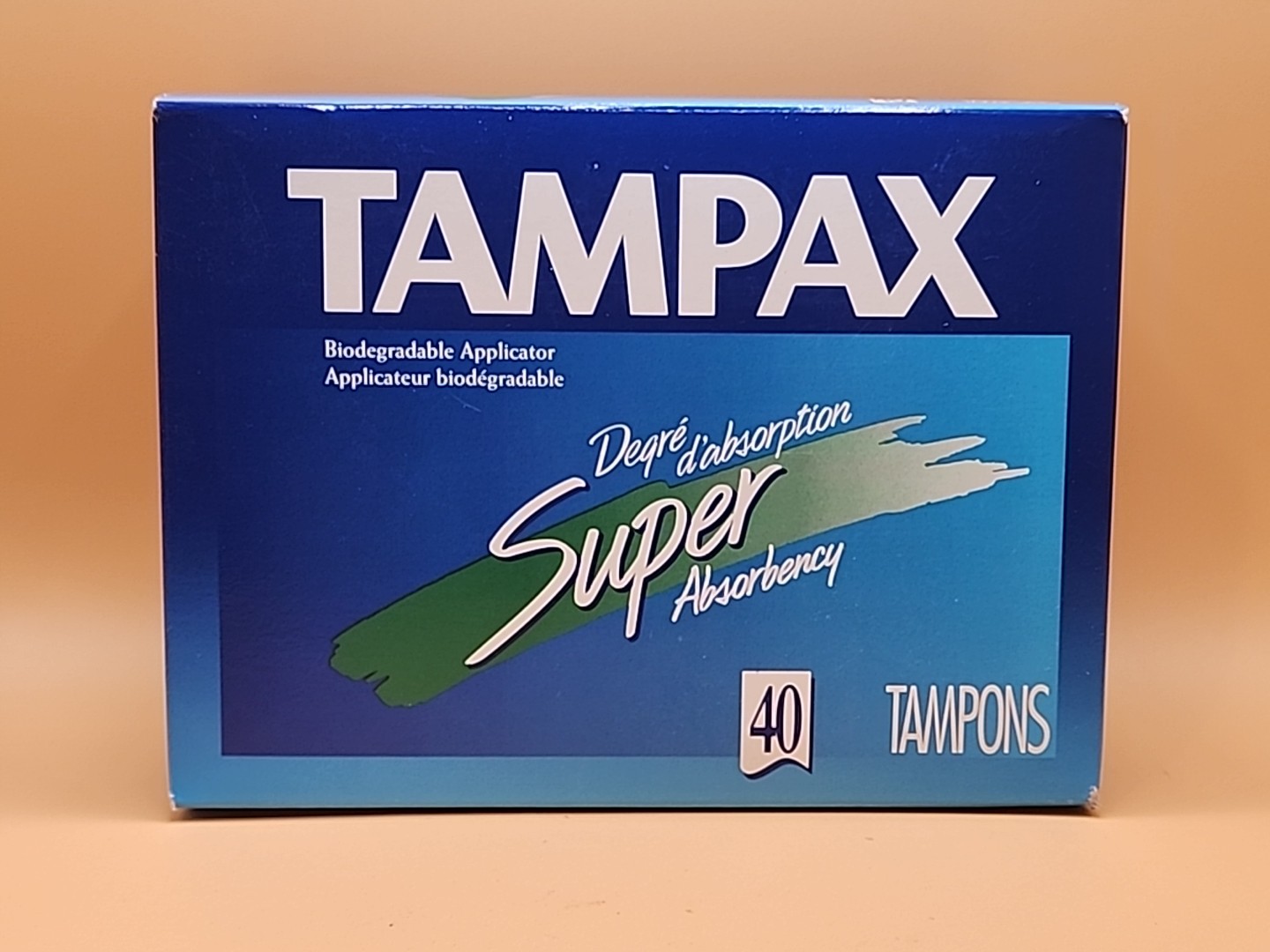 Vintage 1996 Tampax Tampons Super Absorbency Flushable Applicator 40 Count