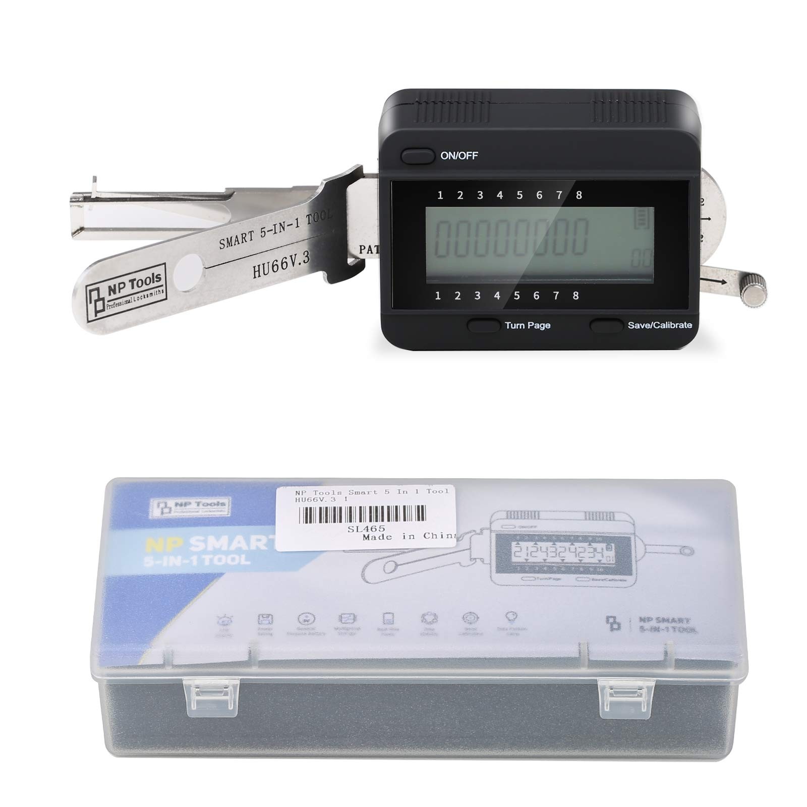 5 In 1 Smart Decoder HU66V.3 NP Tool Code Read Storage LED Lighs for HU66 Car US
