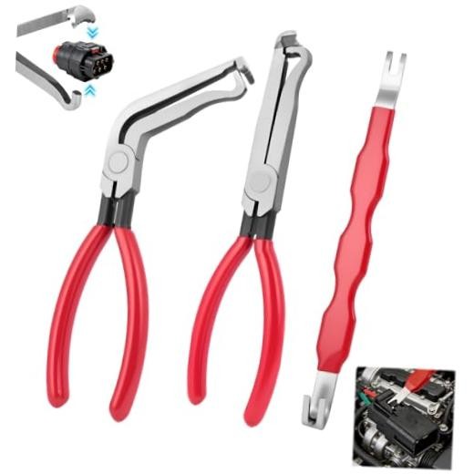 Ainiv 3 Pieces Electrical Disconnect Pliers, Red | Automotive Electrical