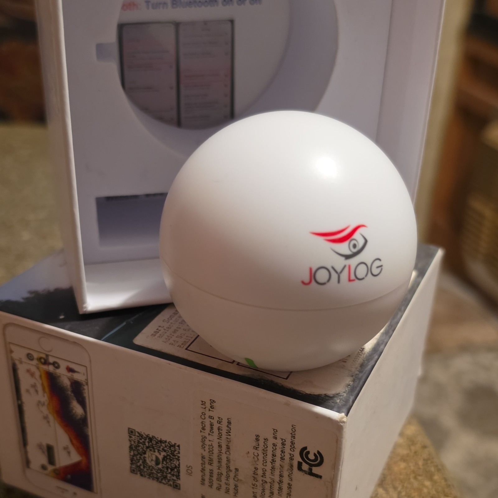 JOYLOG Bluetooth Portable Fish Finder Sonar Sensor Ball White w/ Box