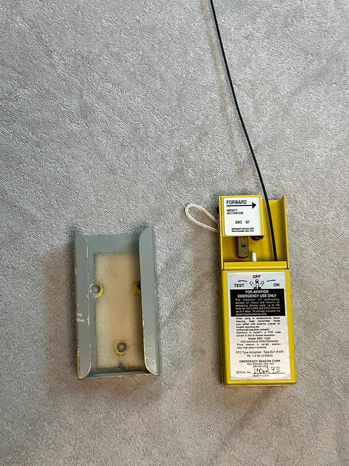 Emergency Beacon Corp Location Transmitter ELT EBC-102A (tested)