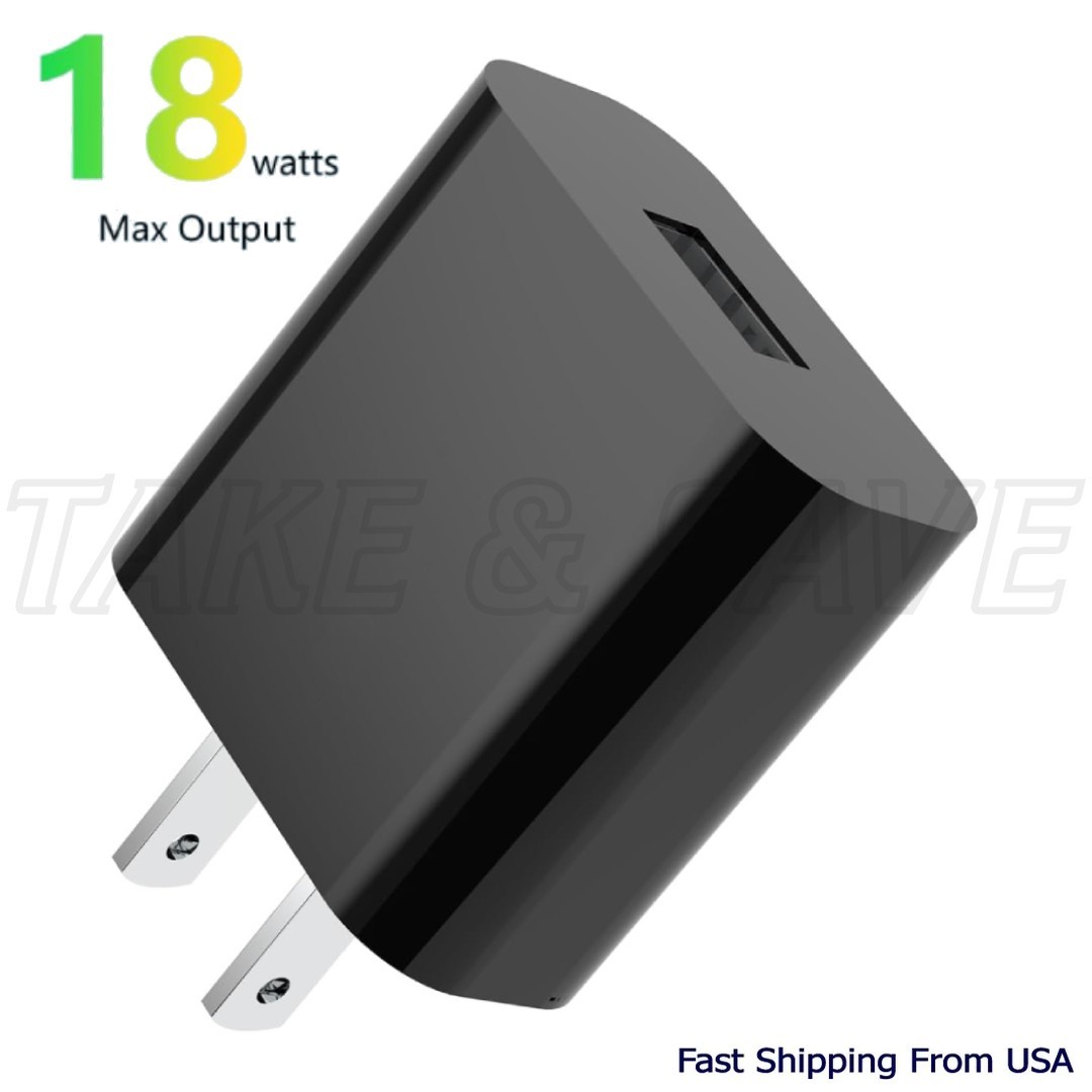 18W USB Wall Charger 5V 3A 2A Power AC Adapter Universal Travel Block Black