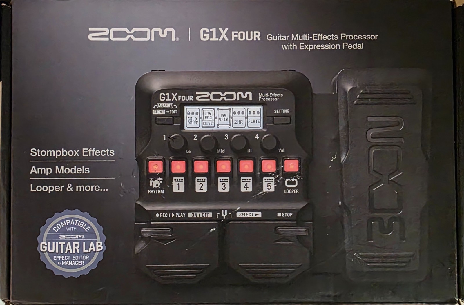 Zoom G1X Four Guitar Effects Processor with Built-in Expression Pedal